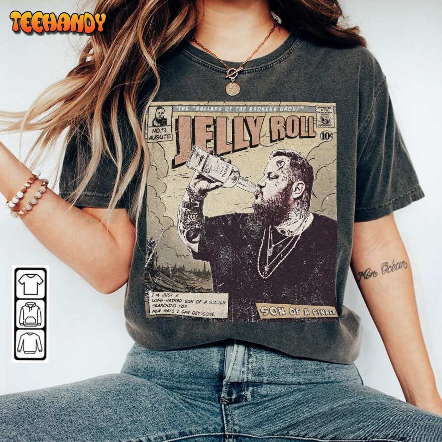 Jelly Roll Comic Shirt, Sweatshirt 90S Book Art Ballads Of The Broken ...