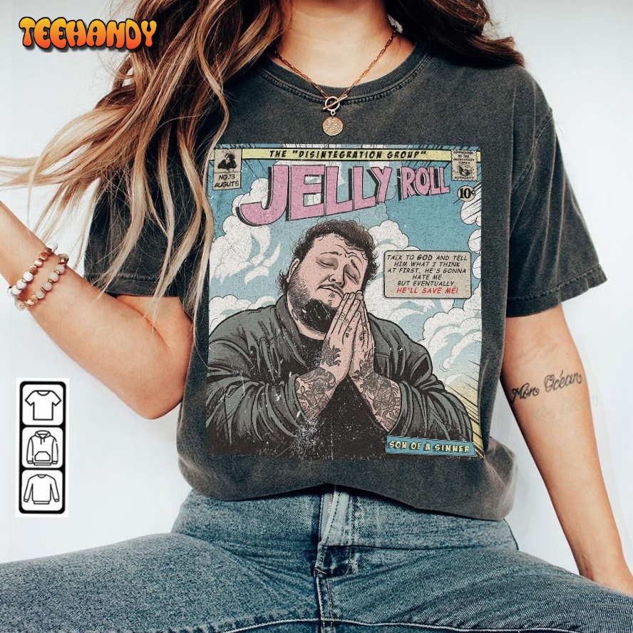 Jelly Roll Comic Shirt, Sweatshirt 90S Vintage Book Art Ballads Of The Broken Tour T Shirt