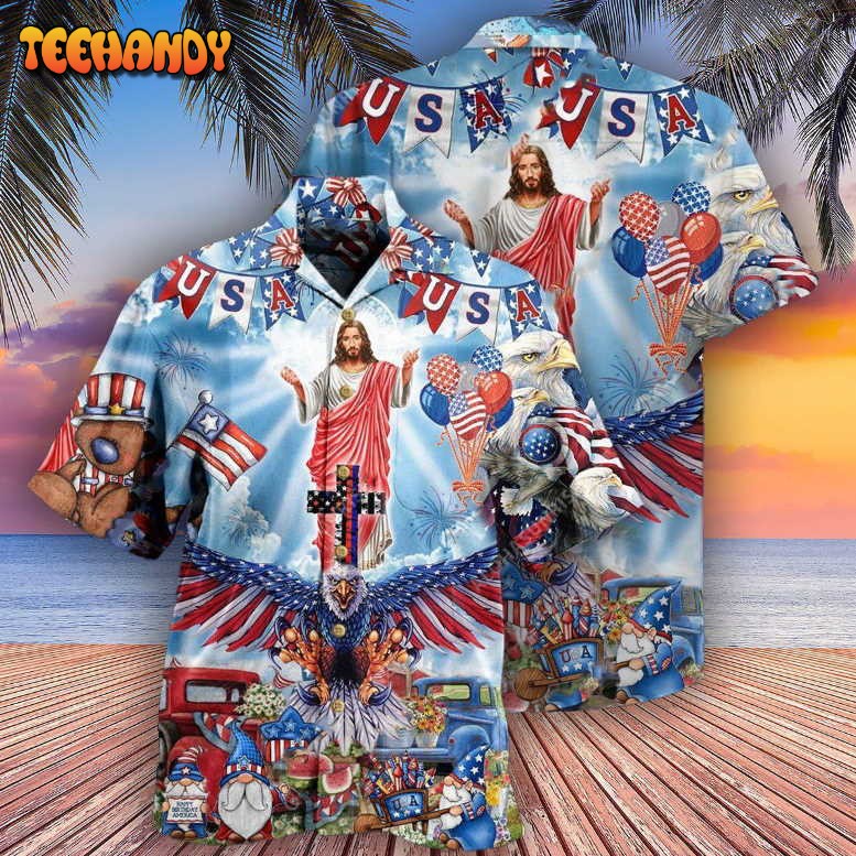 Jesus America Patriotism Hawaiian Shirt