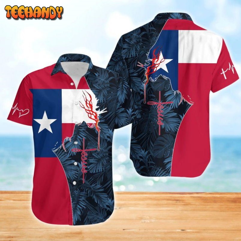 Jesus Texas Aloha Hawaiian Shirt