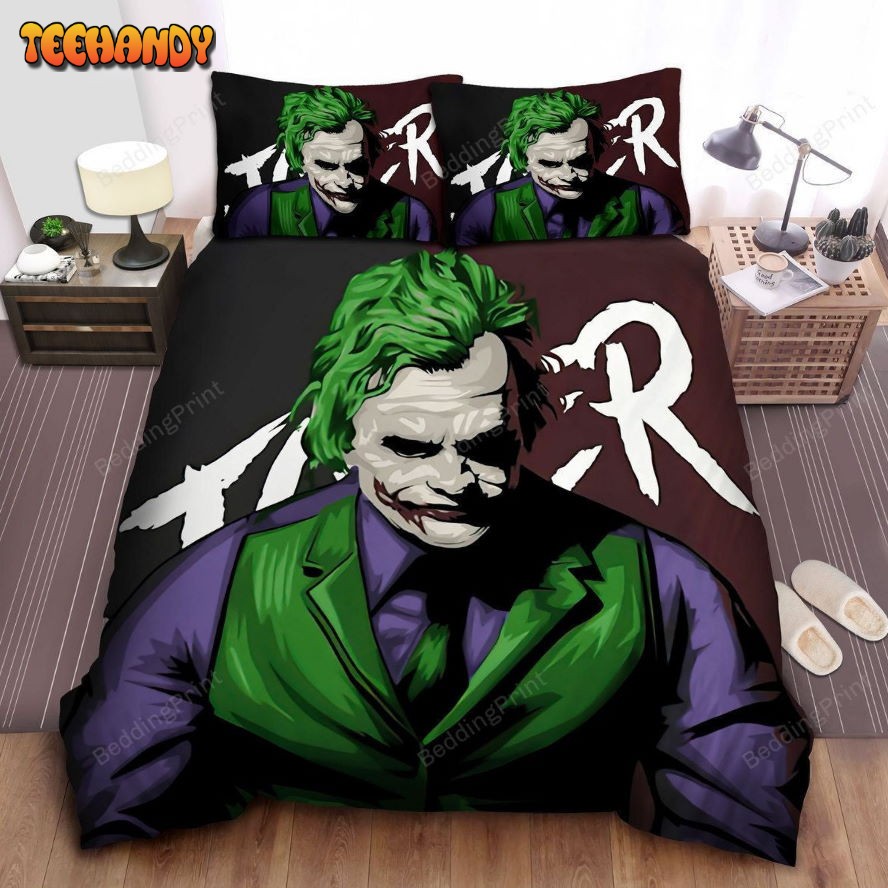 Joker In The Dark Knight Portrait Painting Duvet Cover Bedding Sets