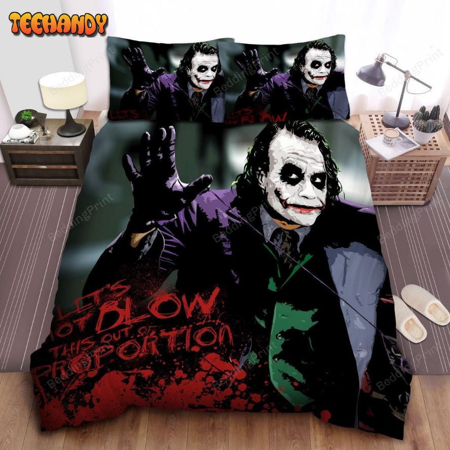 Joker Let’s Not Blow This Out Of Proportion Quote Duvet Cover Bedding Sets