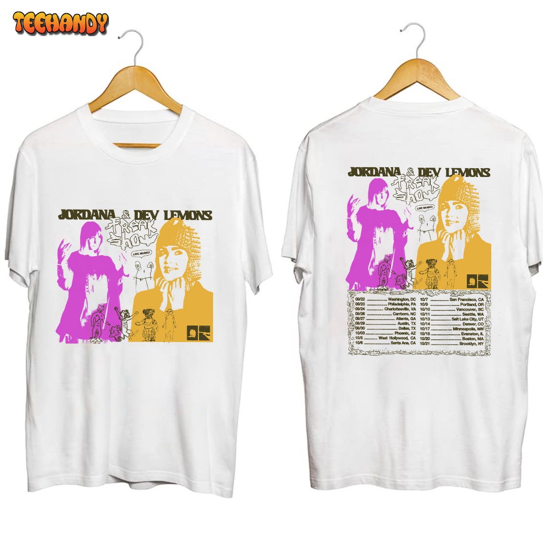 Jordana & Dev Lemons Freak Show Tour 2023 Shirt