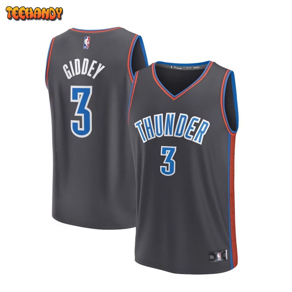 Josh Giddey Oklahoma City Thunder 202223 Fastbreak Jersey – Anthracite