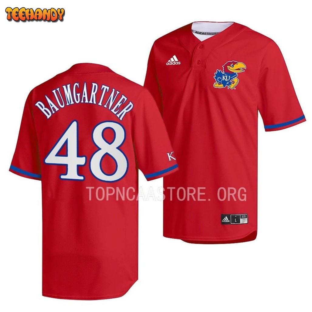 Kansas Jayhawks Collin Baumgartner College Baseball Red Jersey