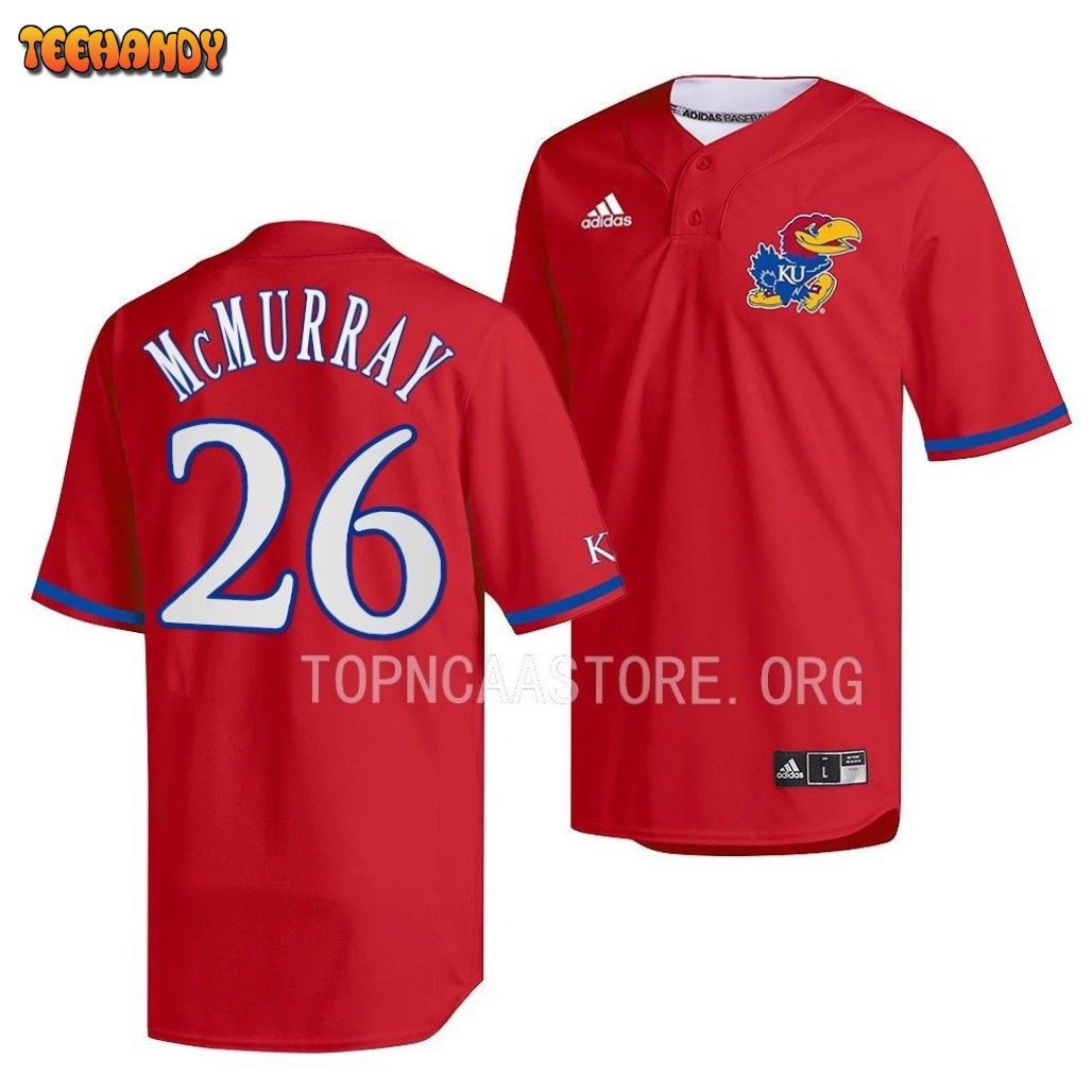 Kansas Jayhawks Cooper McMurray College Baseball Red Jersey