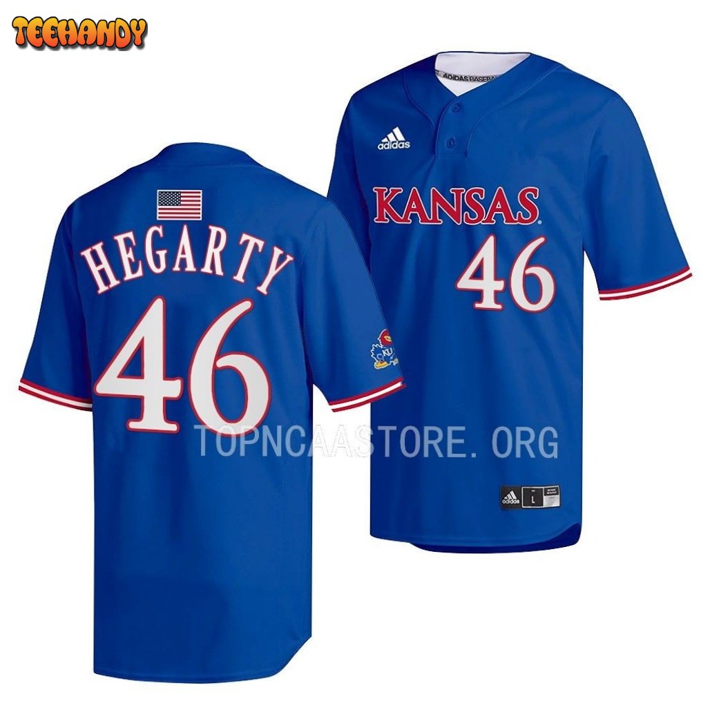 Kansas Jayhawks Daniel Hegarty Two-Button Replica College Baseball Jersey Royal