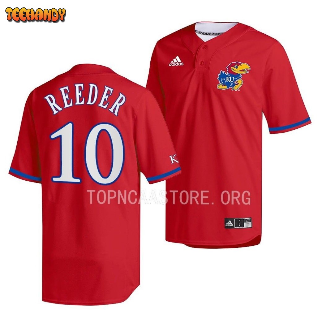 Kansas Jayhawks Janson Reeder College Baseball Red Jersey