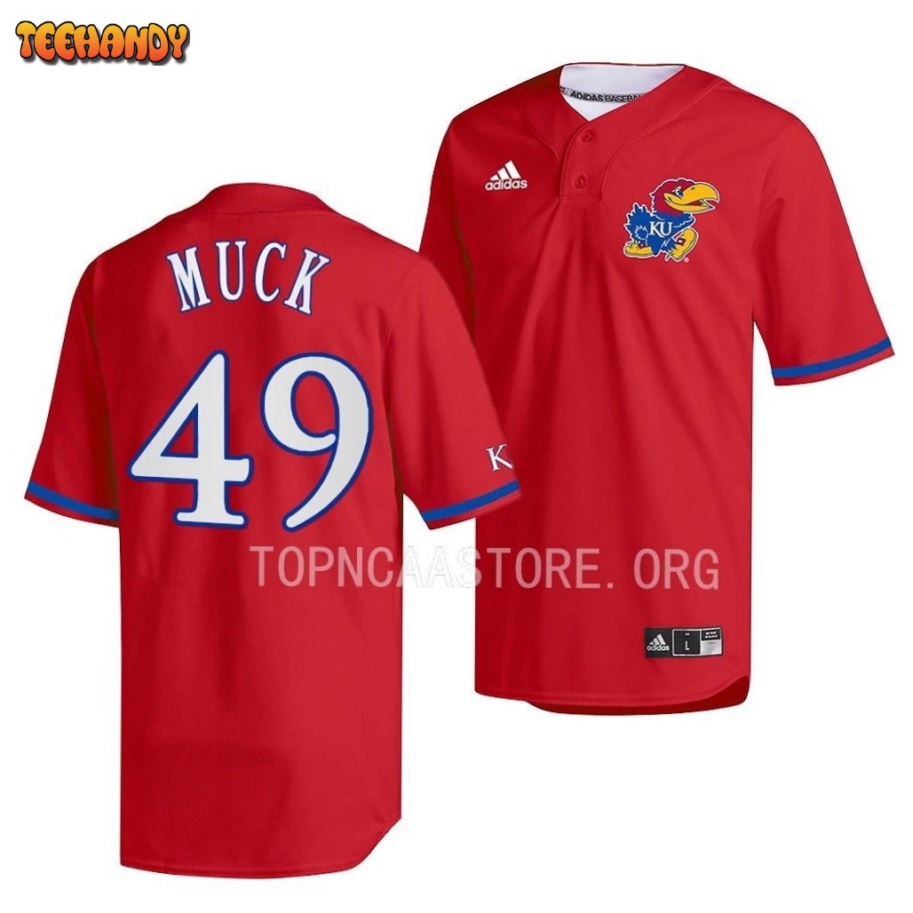 Kansas Jayhawks Karter Muck College Baseball Red Jersey