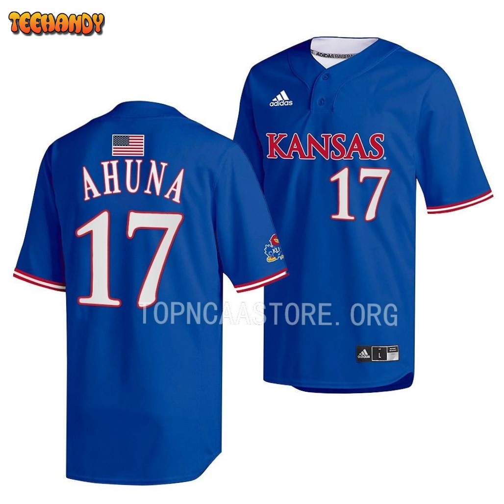 Kansas Jayhawks Maui Ahuna Two-Button College Baseball Replica Jersey Royal