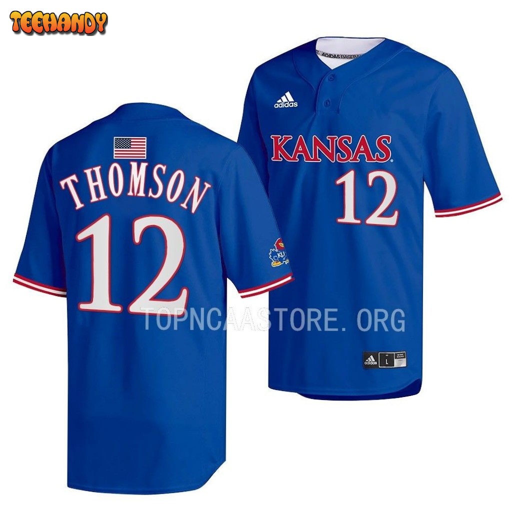 Kansas Jayhawks Rob Thomson Two-Button Replica College Baseball Jersey Royal