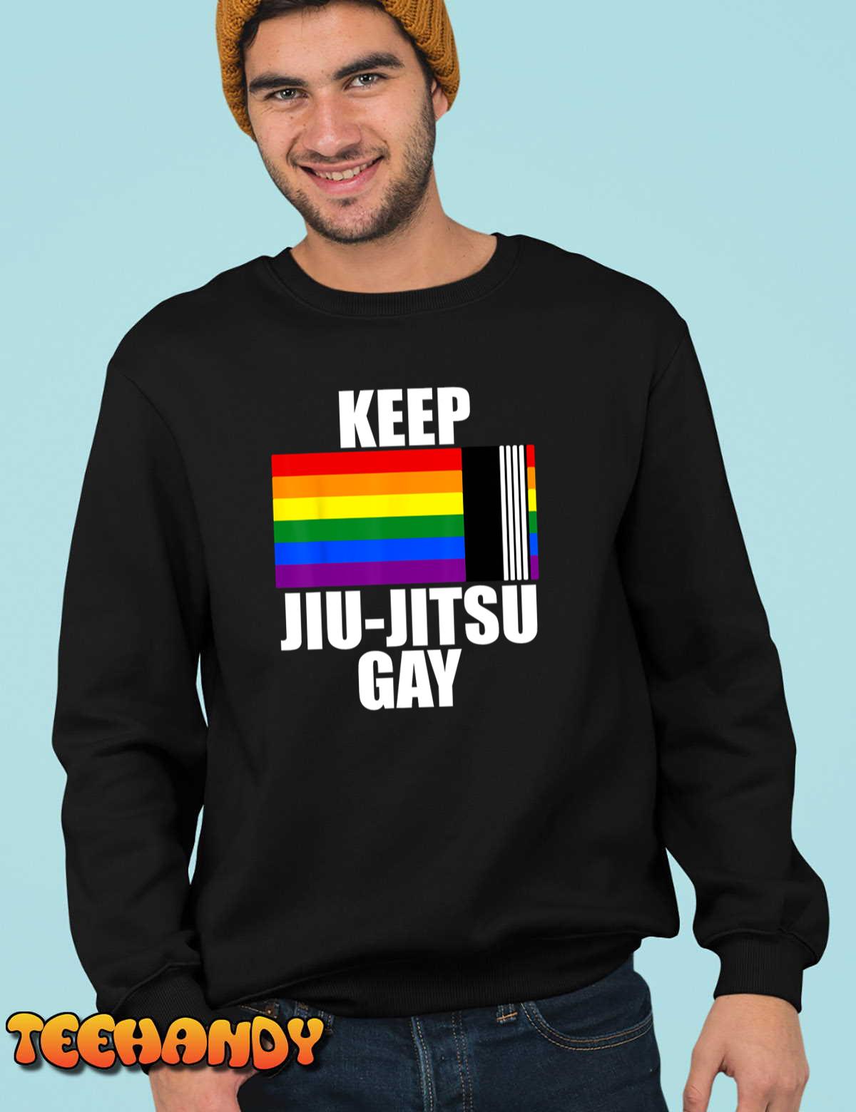 Keep Jiu Jitsu Gay Shirt LGBT Gay Pride Month 2023 Ally Flag T-Shirt