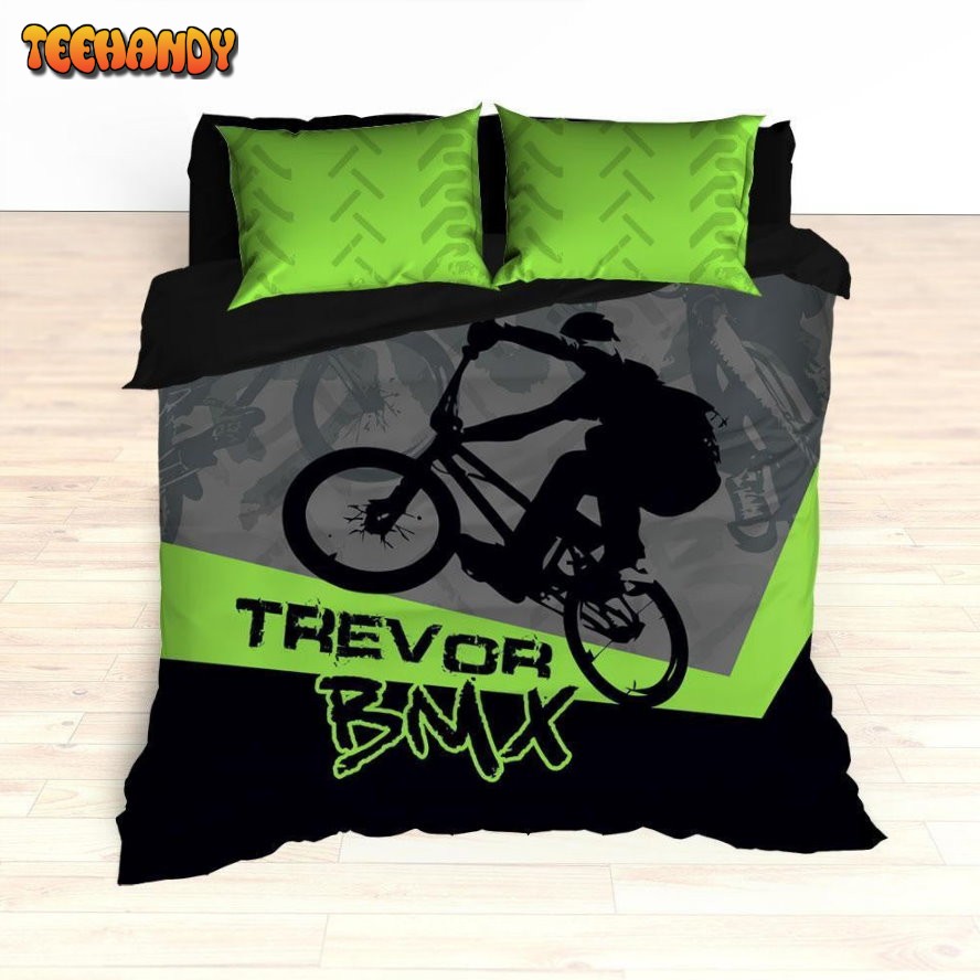 Kids Bmx Bike , Bicycle Racing Duvet Cover Bedding Sets