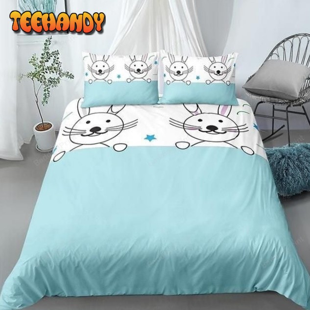 Kids Rabbit Printed Duvet Cover Bedding Sets