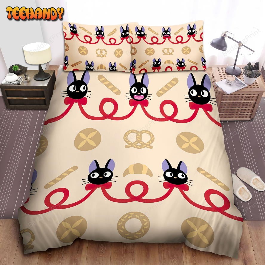 Kiki’s Delivery Service Jiji Pattern Bed Sheets Duvet Cover Bedding Sets