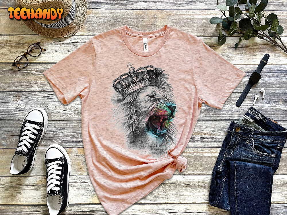 King Lion T-Shirt, Lion Head T-Shirt, Lionhead Tee, African Lion Shirt