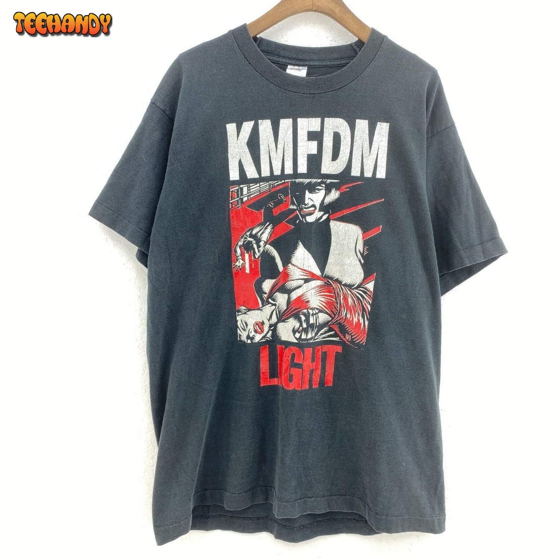 KMFDM Band Easy To Swallow Black Vintage T-shirt