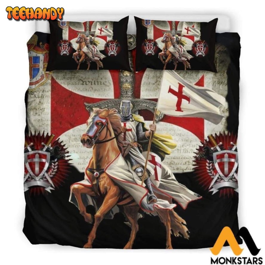 Knight Templar Black King Duvet Cover Bedding Sets