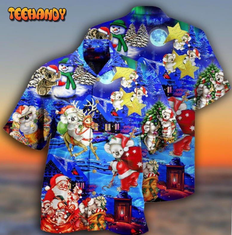 Koala Wants Merry Christmas With Much Fun Hawaiian Shirt