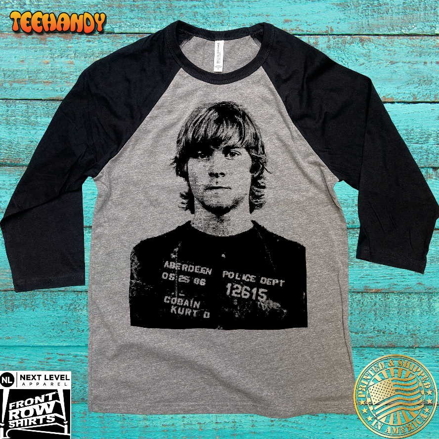 Kurt Cobain Mugshot Raglan T-Shirt