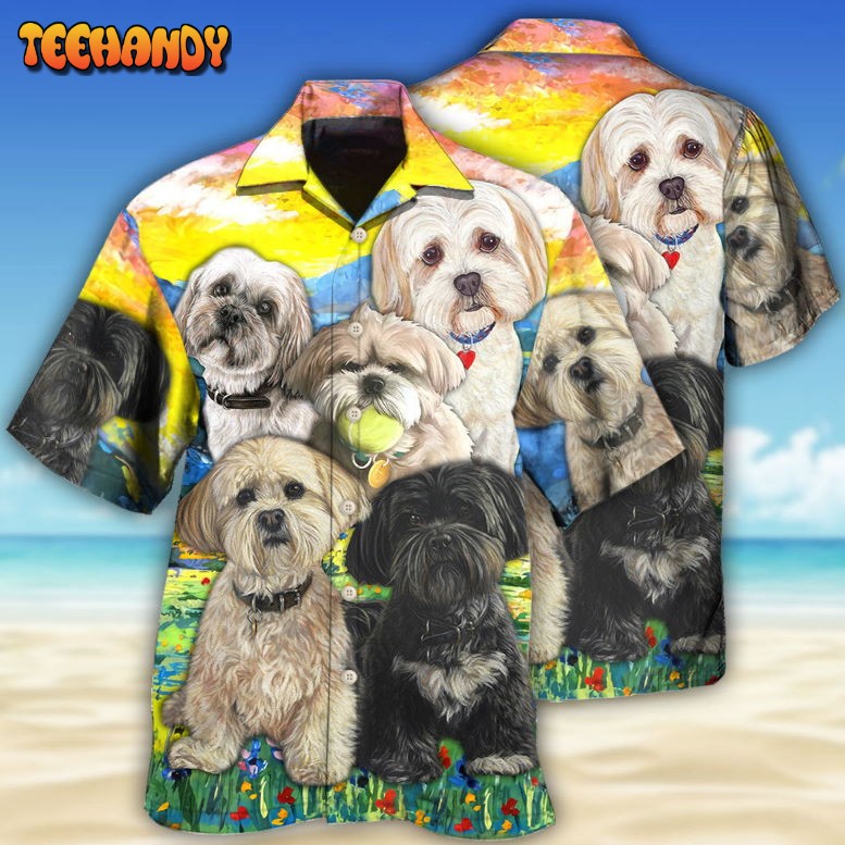 Lhasa Apso Art Dog Lovely Hawaiian Shirt