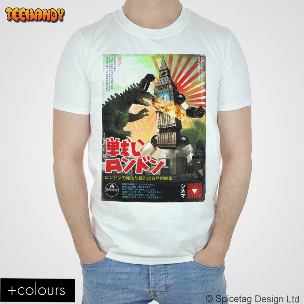 London Robot Poster T-shirt Japan 50s Super Retro Japanese Movie Film Tshirt