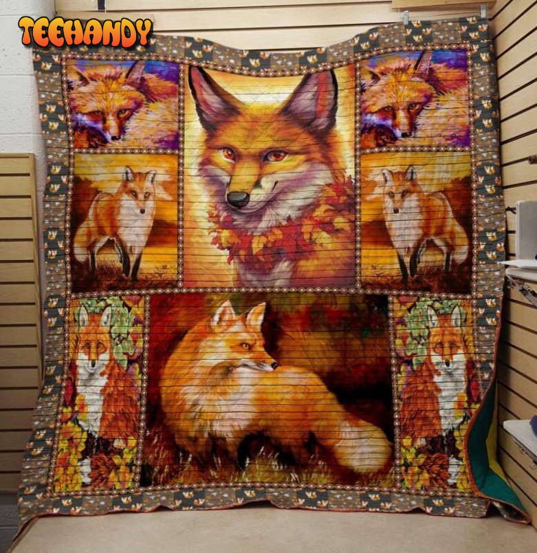 Love Fox 3D Customized Quilt Blanket