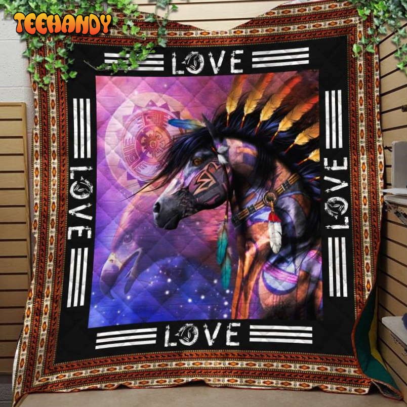 Love Horse Like 3D Quilt Blanket