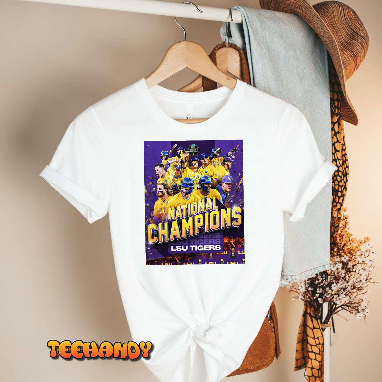 LSU NATIONAL CHAMPIONS NCAA 2023 Men Baseball Unisex T Shirt