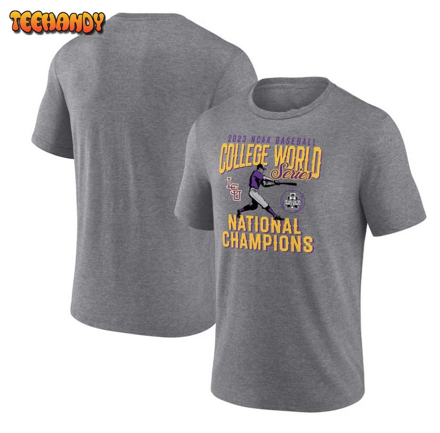 LSU Tigers 2023 NCAA Men’s Baseball College World Series Champions Tri-Blend T-Shirt