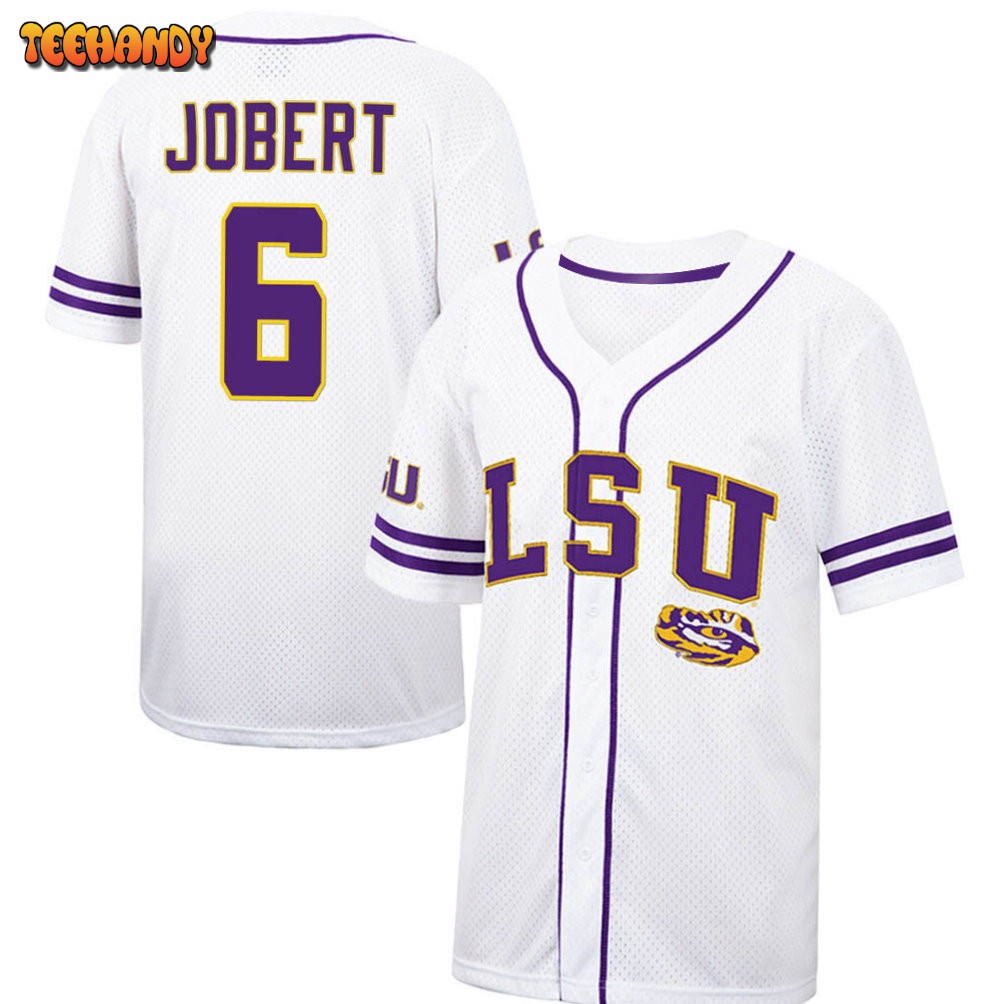 LSU Tigers Brayden Jobert White College Baseball Jersey