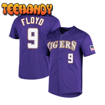 LSU Tigers Ty Floyd Replica White Purple Baseball Jersey