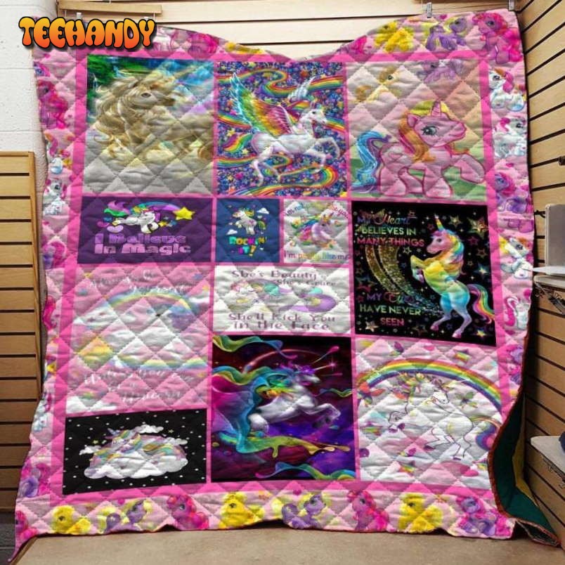 Magical Unicorn 3D Customized Quilt Blanket