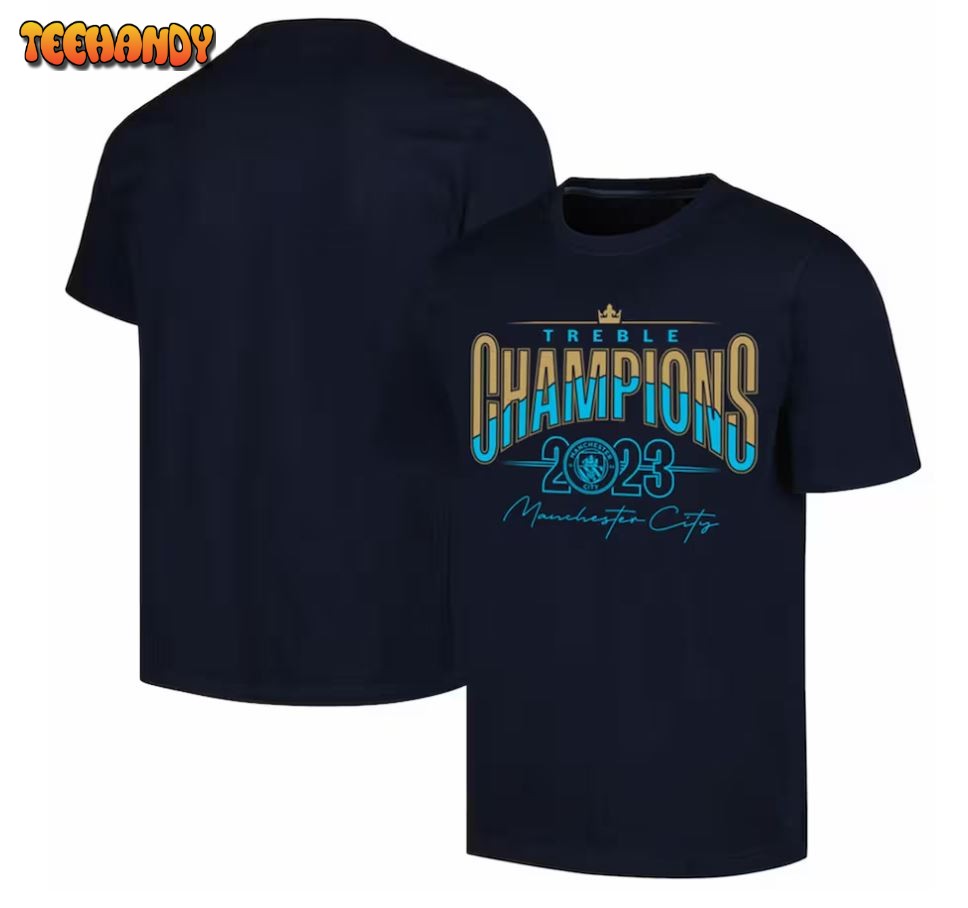 Manchester City 2022-23 Treble Champions T-Shirt