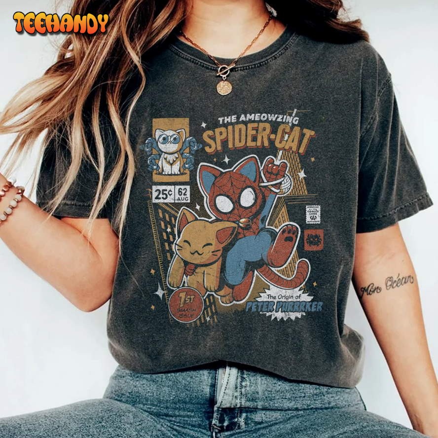 Marvel The Amazing Spider Cat Super Hero Birthday Unisex T Shirt