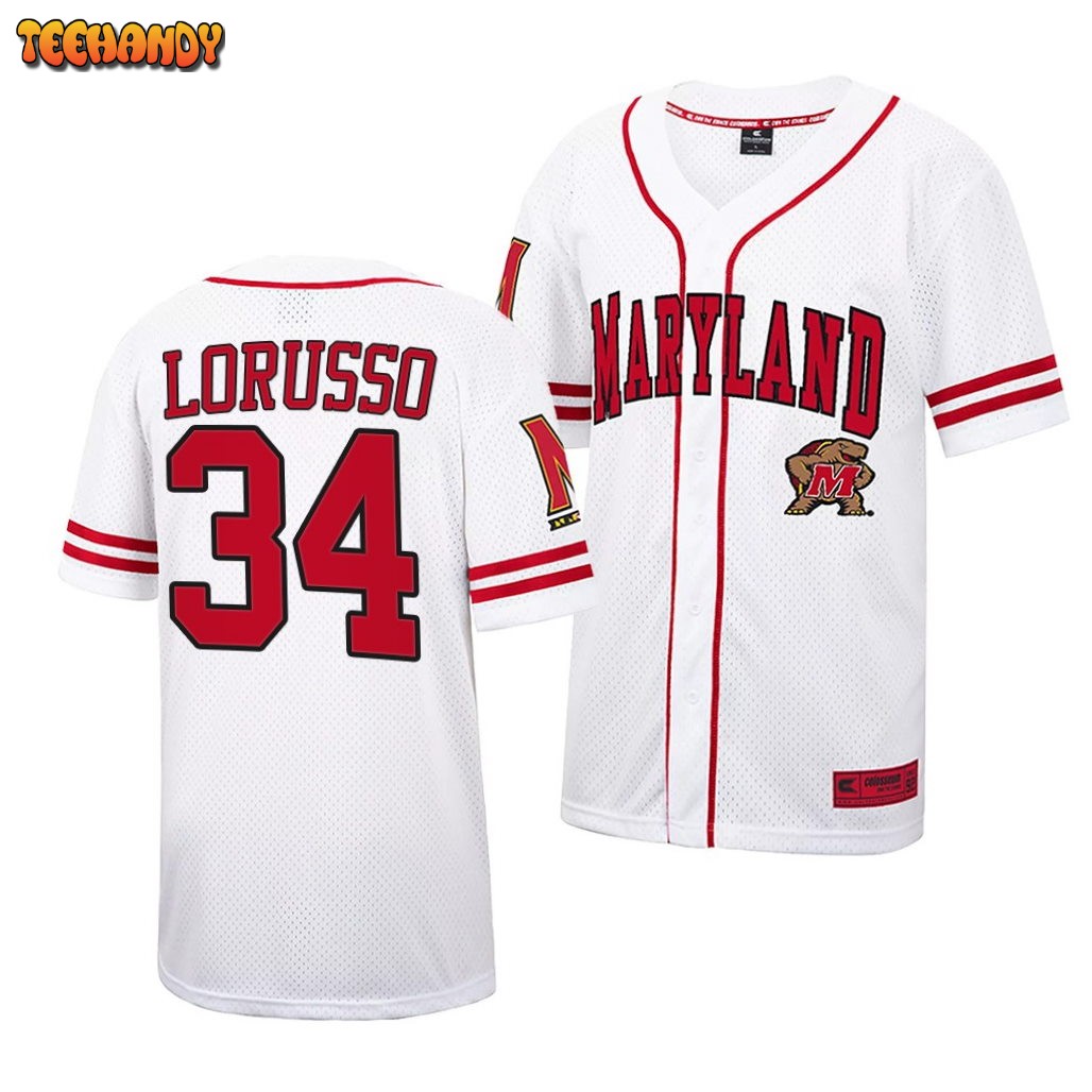 Maryland Terrapins Nick Lorusso College Baseball Jersey White