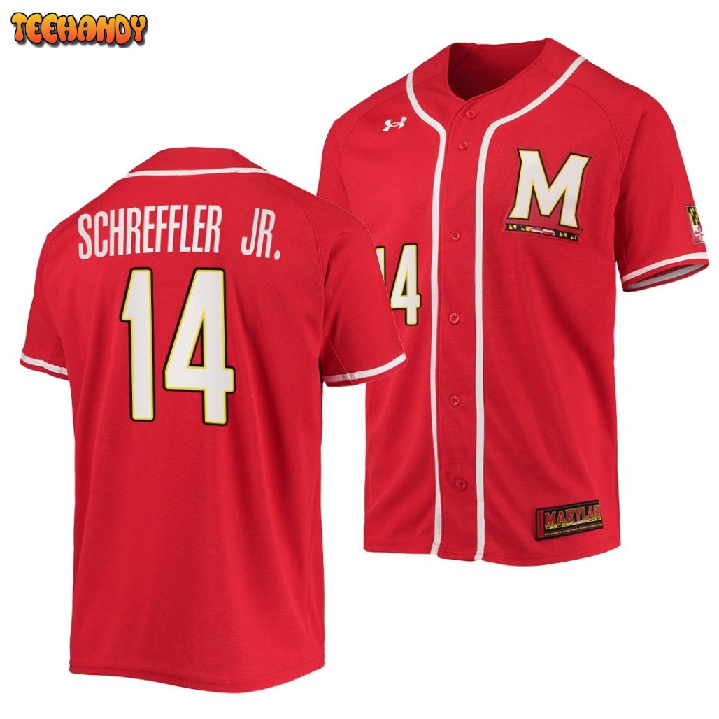 Maryland Terrapins Tony Schreffler Jr. College Baseball Jersey Red