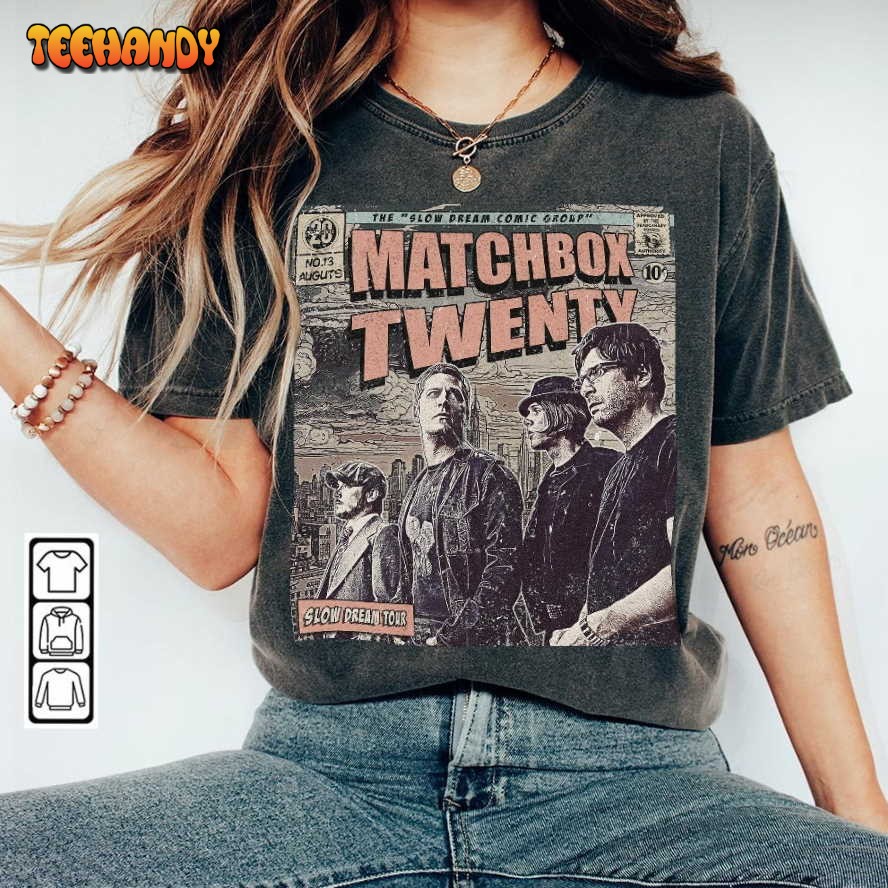 Matchbox Twenty Sweatshirt 90S Vintage Book Art Matchbox 20 Tour 2023 T Shirt