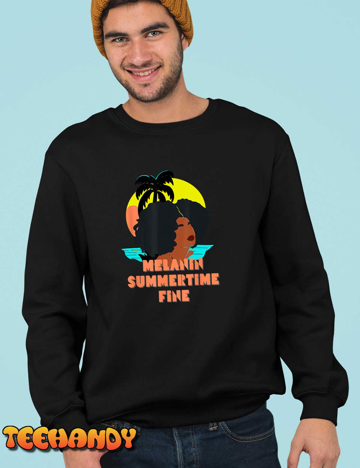 Melanin Summertime Fine Afro Love Women T-Shirt