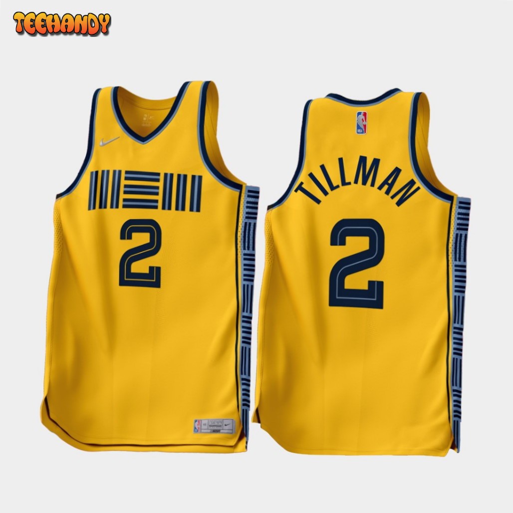 Memphis Grizzlies Xavier Tillman 2022-23 Earned Edition Jersey Gold