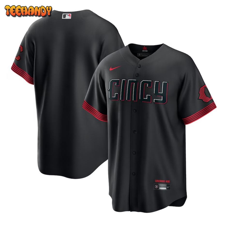 Men’s Cincinnati Reds Black 2023 City Connect Replica Jersey