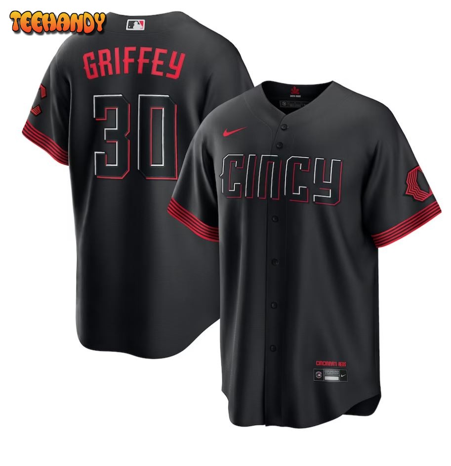 Men’s Cincinnati Reds Ken Griffey Jr. Black 2023 City Connect Replica Player Jersey