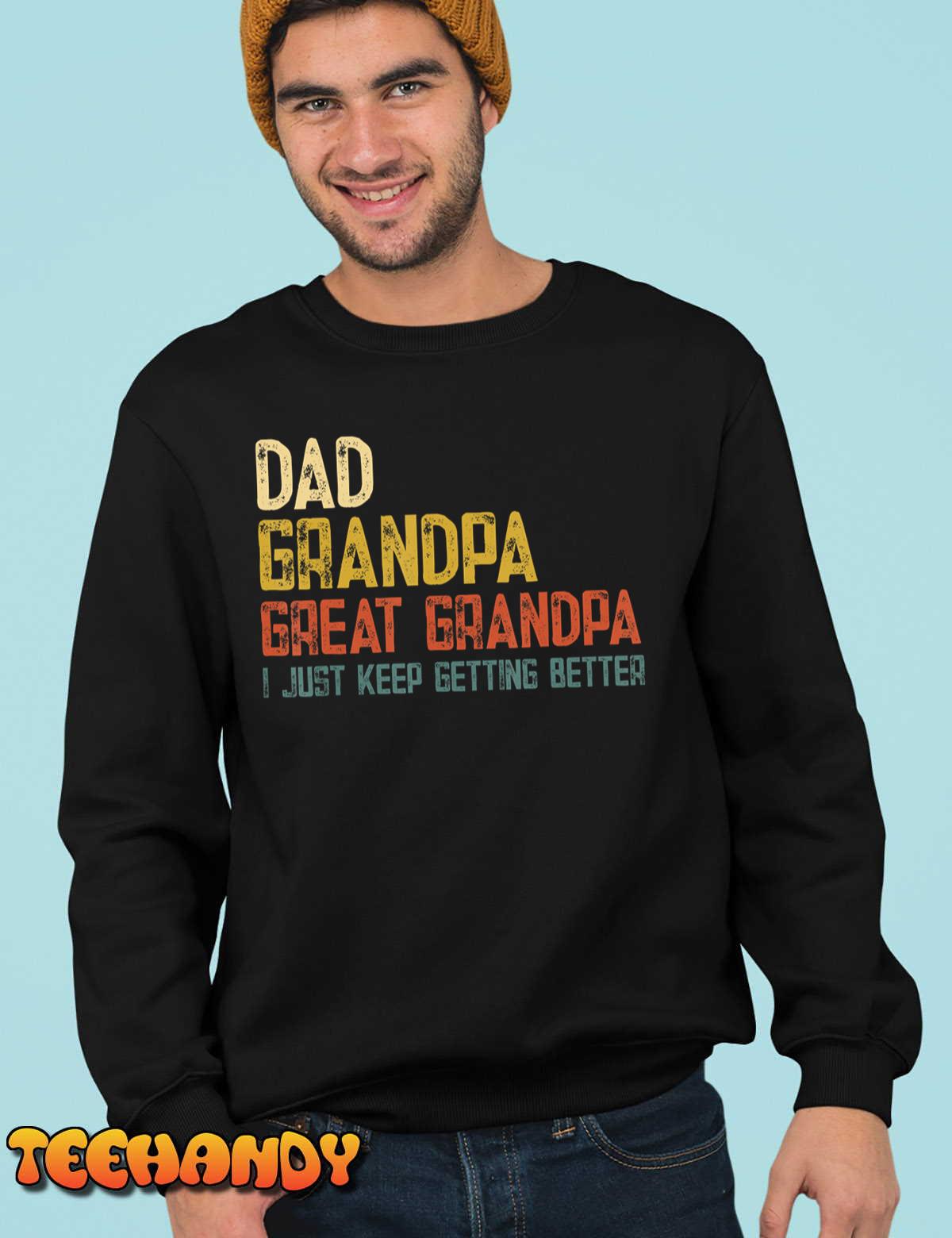 Mens Fathers Day Gift from Grandkids Dad Grandpa Great Grandpa T-Shirt