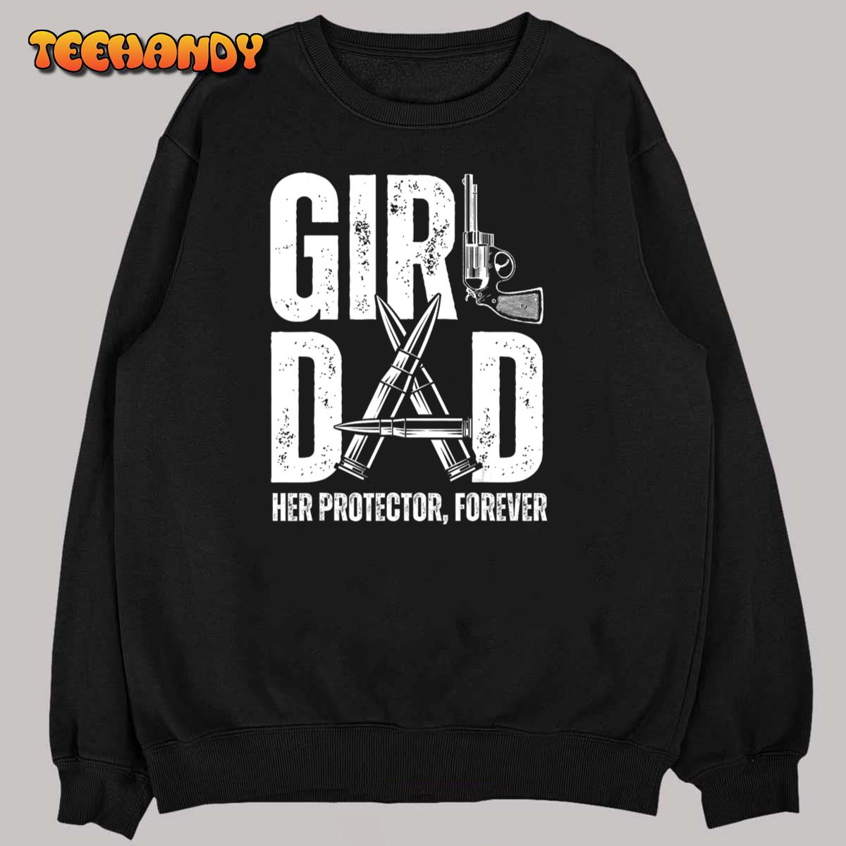 Mens Girl Dad Her Solder Forever Proud Fathers Day Dad of Girls UnisexT-Shirt