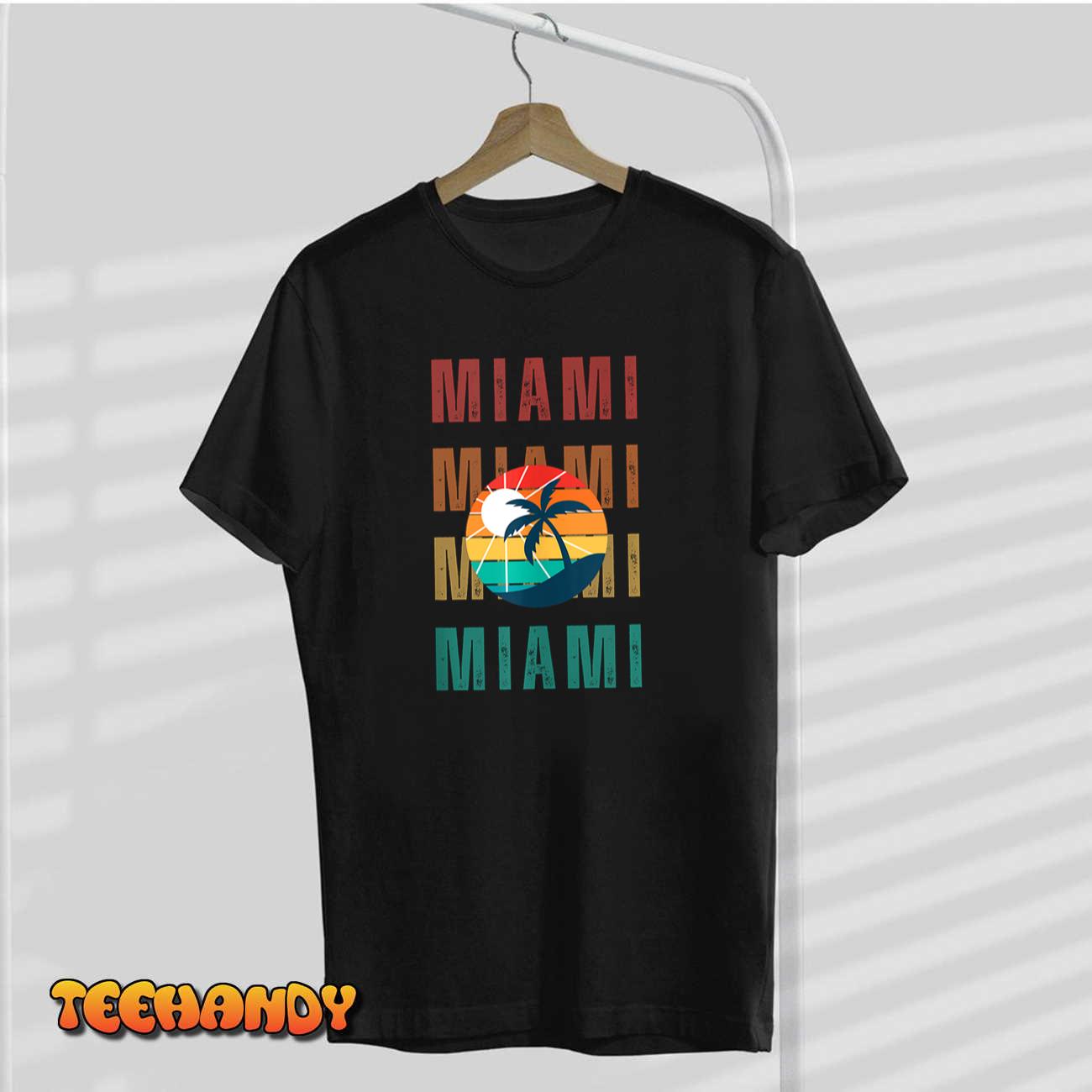 Miami Florida Retro Summer Beach Vibes Top Tank Top