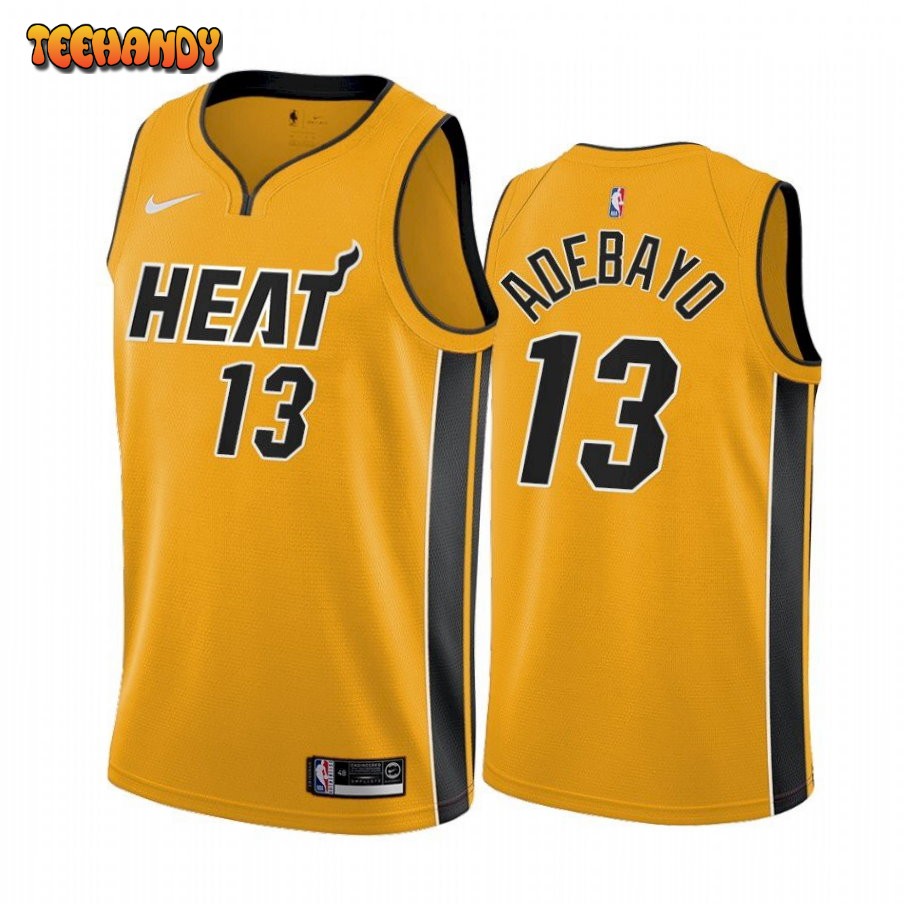 Miami Heat Bam Adebayo 2021 Earned Yellow Jersey