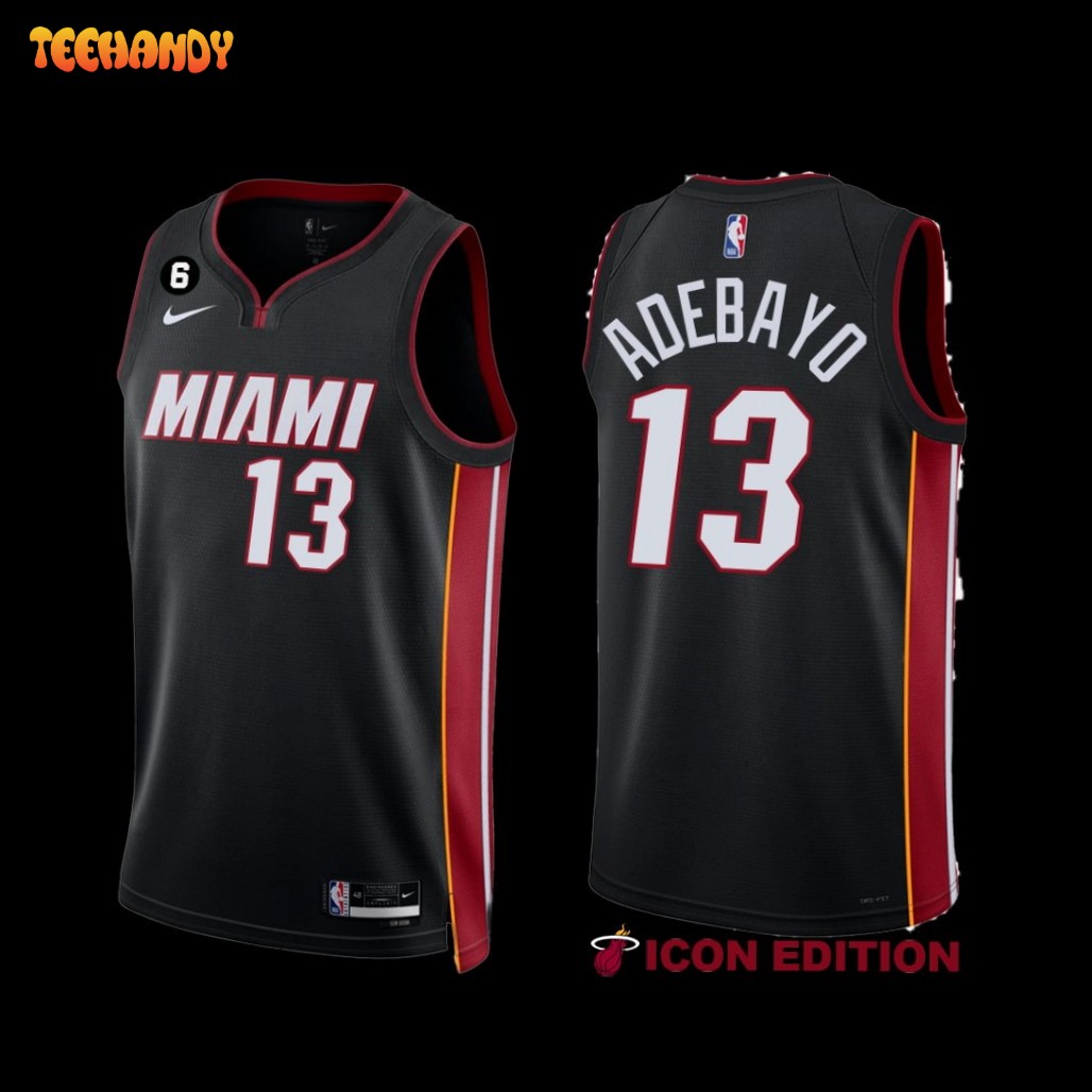 Miami Heat Bam Adebayo 2022-23 Black Icon Edition Jersey