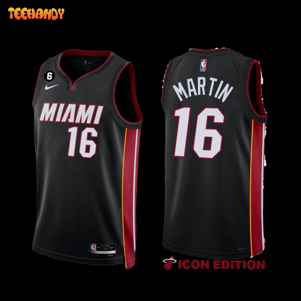 Miami Heat Caleb Martin 2022-23 Black Icon Edition Jersey