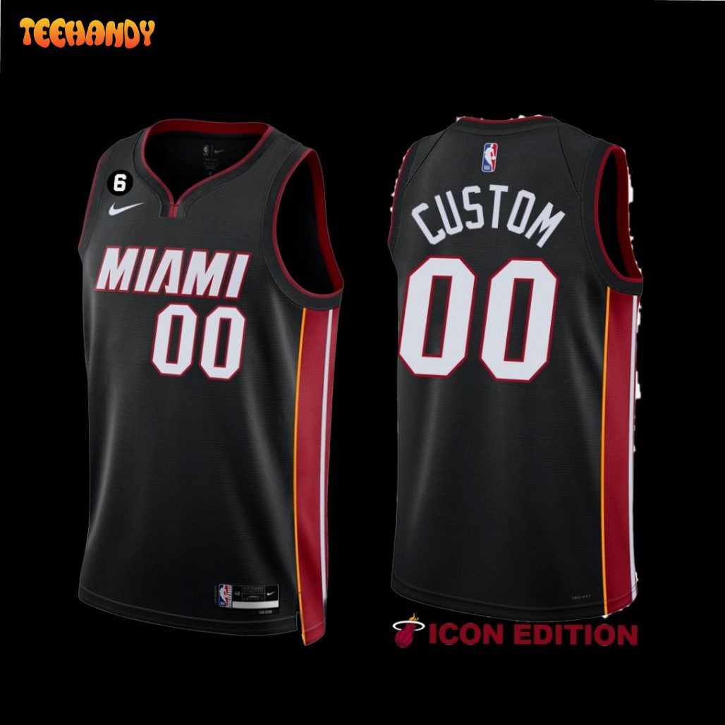 Miami Heat Custom 2022-23 Black Icon Edition Jersey