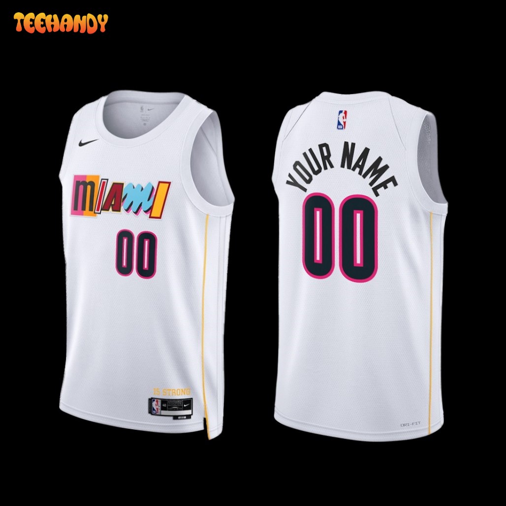 Miami Heat Custom 2022-23 City Edition Jersey White